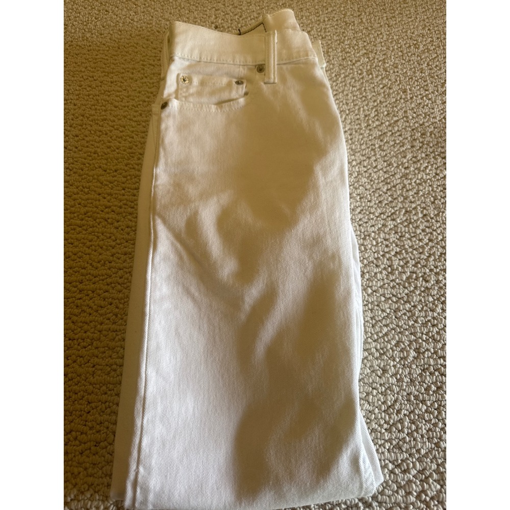 Levi's 514 Straight Fit Jeans White Denim W28 L30 Classic Minimalist Summer
